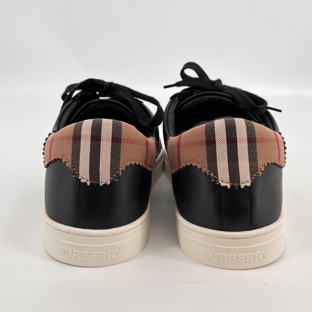 Burberry Men's Robin Vintage Check Panel Leather Low-Top Sneakers US10 - Picture 5 of 16